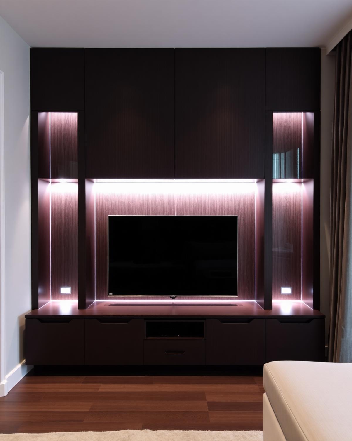 Zabudowa TV z podświetleniem LED